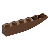 Brick Curved Inverted 6 x 1 (Reddish Brown)