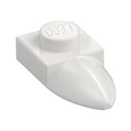 Plate Special 1 x 1 with Tooth (White)