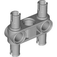 Technic Pin Connector Hub Perpendicular 3L with 4 Pins (Light Bluish Gray)