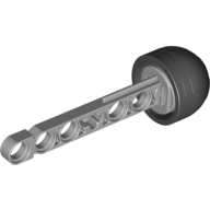 Projectile, Technic Competition Arrow, Beam Shaft with Solid Black Rubber End (Light Bluish Gray)