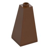Brick Sloped 75° 2 x 2 x 3 Double Convex (Reddish Brown)