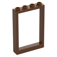 Window 1 x 4 x 5 with Hollow Studs (Reddish Brown)