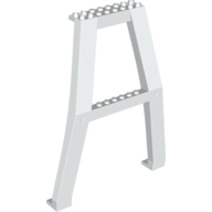Support Crane Stand Double with Studs on Cross-Brace (White)