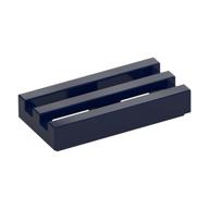 Tile Special 1 x 2 Grille with Bottom Groove (Dark Blue)