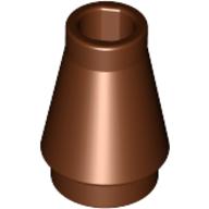 Cone 1 x 1 [No Top Groove] (Reddish Brown)