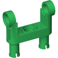 Technic Pin Connector Toggle Joint Smooth Double with 2 Pins (Green)