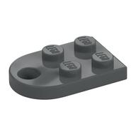 Plate Special 3 x 2 with Rounded End, Hole (Dark Bluish Gray)
