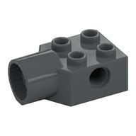 Technic Brick Special 2 x 2 with Pin Hole, Rotation Joint Socket (Dark Bluish Gray)