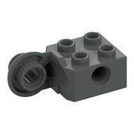 Technic Brick Special 2 x 2 with Pin Hole, Rotation Joint Ball Half [Vertical Side] (Dark Bluish Gray)