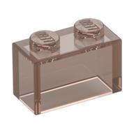Brick 1 x 2 without Bottom Tube (Trans-Brown)
