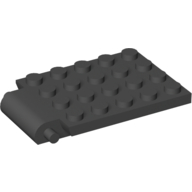 Plate Special 4 x 6 x 2/3 with Trap Door Hinge (Black)