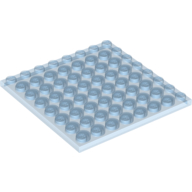 Plate 8 x 8 (Trans-Medium Blue)