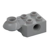 Technic Brick Special 2 x 2 with Pin Hole, Rotation Joint Ball Half [Horizontal Top] (Light Bluish Gray)