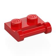 Plate Special 1 x 2 [Side Handle Closed Ends] (Red)