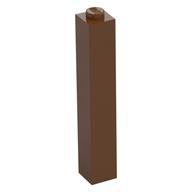 Brick 1 x 1 x 5 with Solid Stud (Reddish Brown)