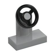 Steering Stand 1 x 2 with Black Steering Wheel (Light Bluish Gray)