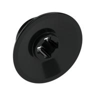 Train Wheel Small, hole notched for wheels holder pin (Black)