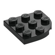 Plate Round Corner 3 x 3 (Black)