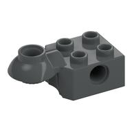 Technic Brick Special 2 x 2 with Pin Hole, Rotation Joint Ball Half [Horizontal Top] (Dark Bluish Gray)