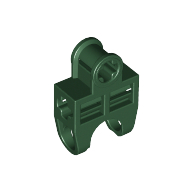 Technic Axle Connector 2 x 3 with Ball Socket, Open Sides (Dark Green)