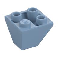 Brick Sloped Inverted 45° 2 x 2 Double Convex (Sand Blue)