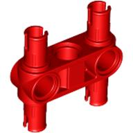 Technic Pin Connector Hub Perpendicular 3L with 4 Pins (Red)