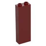 Brick 1 x 2 x 5 with Hollow Studs (Dark Red)