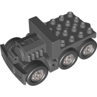Duplo Truck Base with Molded Engine 5 x 9 (Dark Bluish Gray)