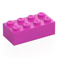 Brick 2 x 4 (Dark Pink)