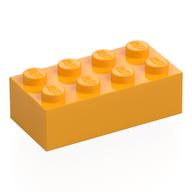 Brick 2 x 4 (Bright Light Orange)
