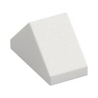 Brick Sloped 45° 2 x 1 Double with Inside Stud Holder (White)