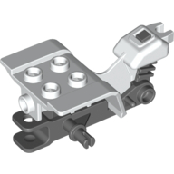 Vehicle Body, Tricycle Top with Dark Bluish Gray Chassis (White)