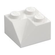 Brick Sloped 45° 2 x 2 Double Concave (White)