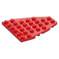 Wedge Plate 7 x 6 Boat Bow with Stud Notches (Red)