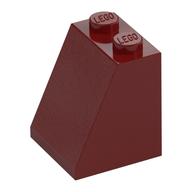 Brick Sloped 65° 2 x 2 x 2 with Bottom Tube (Dark Red)