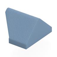 Brick Sloped 45° 2 x 1 Double / Inverted with Bottom Stud Holder (Sand Blue)