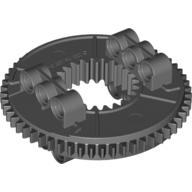 Technic Turntable Large Type 2, 24/56 Tooth with Black Outside Gear Section [Complete Assembly] (Dark Bluish Gray)