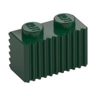 Brick Special 1 x 2 with Grille (Dark Green)