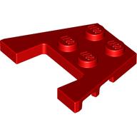 Wedge Plate 3 x 4 with Stud Notches (Red)