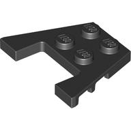 Wedge Plate 3 x 4 with Stud Notches (Black)