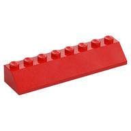 Brick Sloped 45° 2 x 8 (Red)