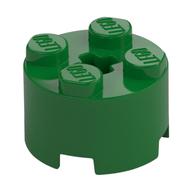 Brick Round 2 x 2 with Axle Hole (Green)