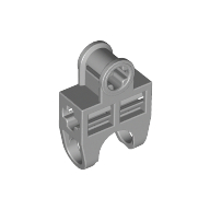 Technic Axle Connector 2 x 3 with Ball Socket, Open Sides (Light Bluish Gray)