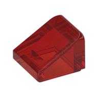 Brick Sloped 30° 1 x 1 x 2/3 (Cheese Slope) (Trans-Red)