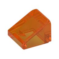 Brick Sloped 30° 1 x 1 x 2/3 (Cheese Slope) (Trans-Orange)