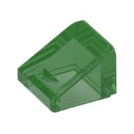 Brick Sloped 30° 1 x 1 x 2/3 (Cheese Slope) (Trans-Green)