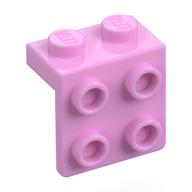 Bracket 1 x 2 - 2 x 2 (Bright Pink)