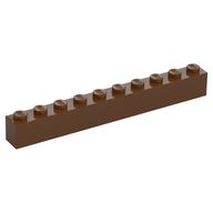 Brick 1 x 10 (Reddish Brown)