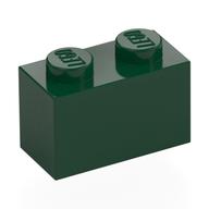 Brick 1 x 2 (Dark Green)