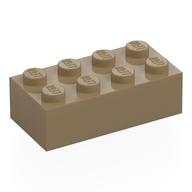 Brick 2 x 4 (Dark Tan)